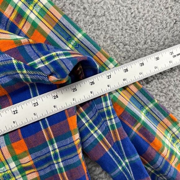 Vintage Ralph Lauren Shirt Men's Extra large Blue Orange Pearl Snap Western 90s - Picture 4 of 10